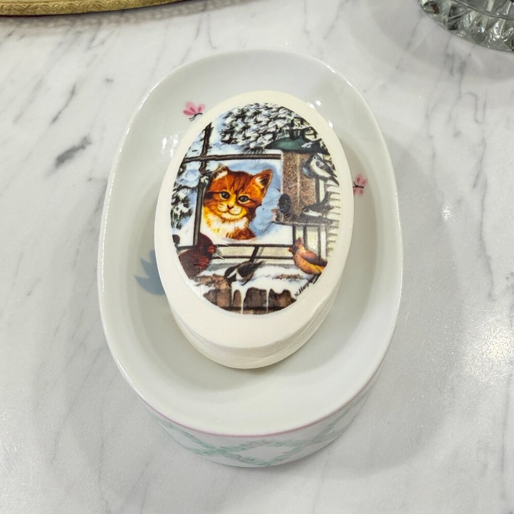 Vintage Soap Dish & Cat Soap Art - Picture 8 of 10